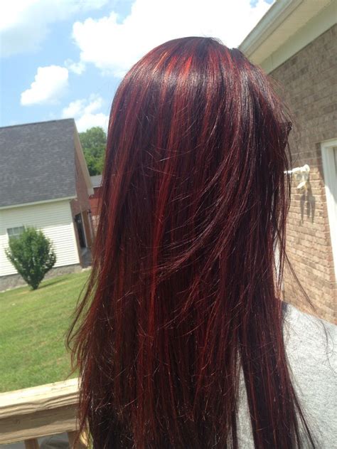 Jet Black Hair Color Red Hights